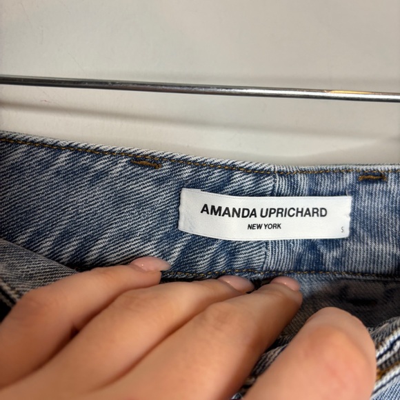 Amanda Uprichard Caresse Denim Shorts Size S Destiny Wash - Picture 6 of 9